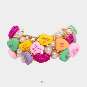 Betsey Johnson Candy Heart Valentine Bracelet